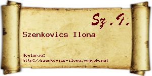 Szenkovics Ilona névjegykártya