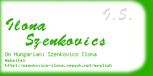 ilona szenkovics business card